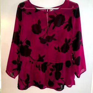 Sheer floral top from Old Navy.